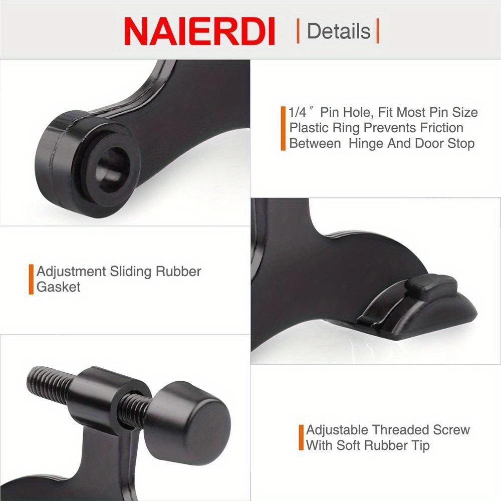 Rubber Hinge Pin New Zinc Alloy Bumper Damper Hidden Doorstops Thicken Adjustable Door Stopper Door