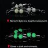 Lure Line Connector Solid Ring Fishing Tackle Luminous Beads Fishing Swivel Fishing Connector