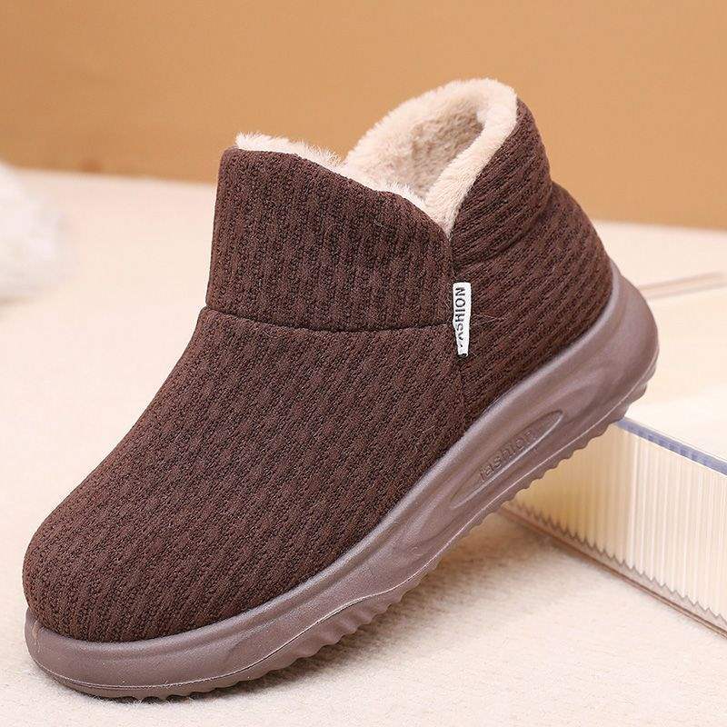 

Winter cotton shoes snow boots velvet warm fashion mother middle-aged and elderly casual shoes non-slip thick-soled old lady cotton shoes 40