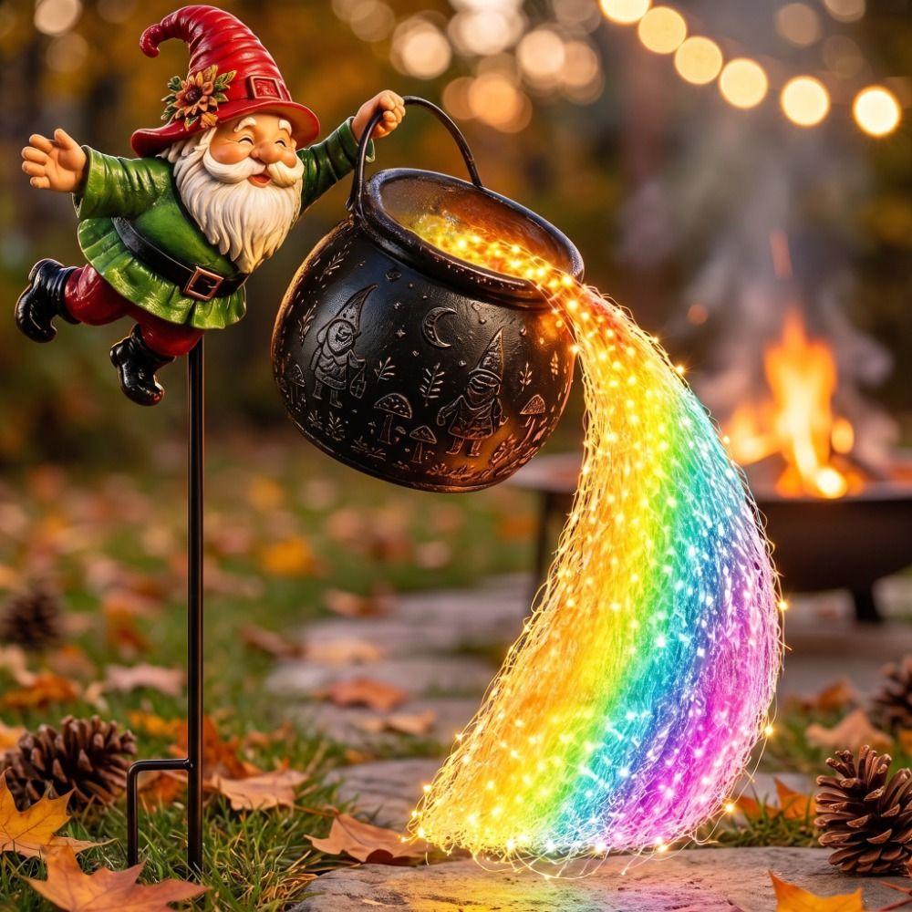 Flowing String Christmas Cauldron Garden Light Ground Insert Santa Claus Light Yard Patio