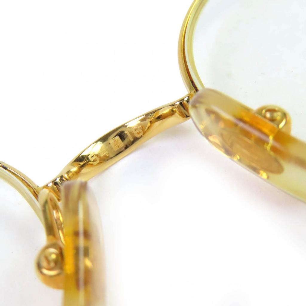 Great Cartier Glasses Half Rim Trinity 4P Blue Gemstone Gold black Blue Gemstone Women Used