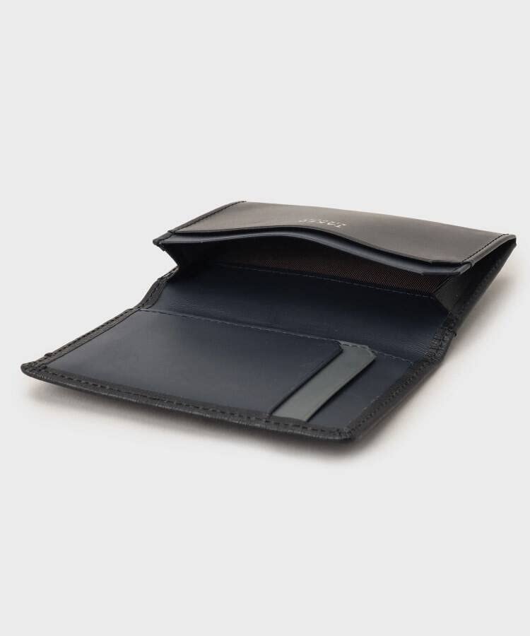 Business Card Holder Color Embossed Leather Business Card Holder IC Card Tier G8701294 Black [Takeo Kikuchi] & Men's (619) 00(FREE)