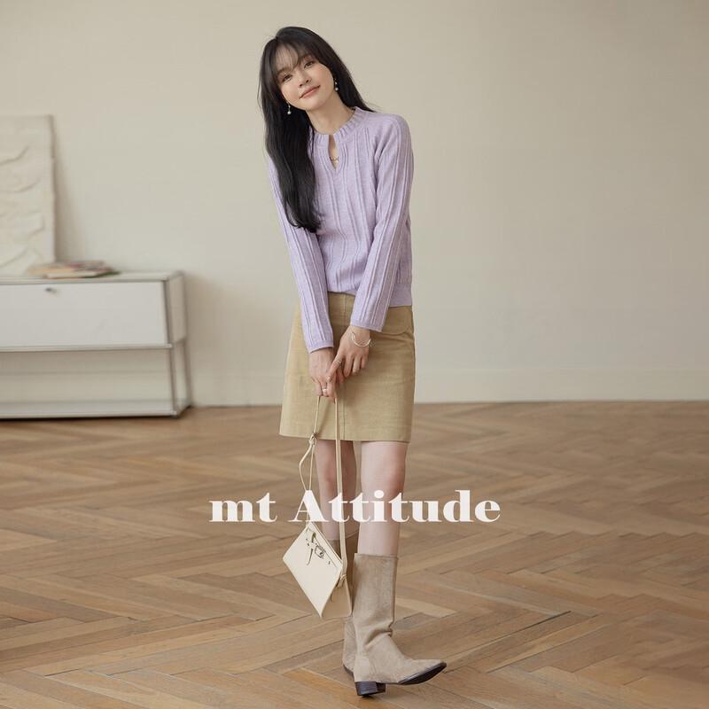 Женский вязаный пуловер с V-образным вырезом S