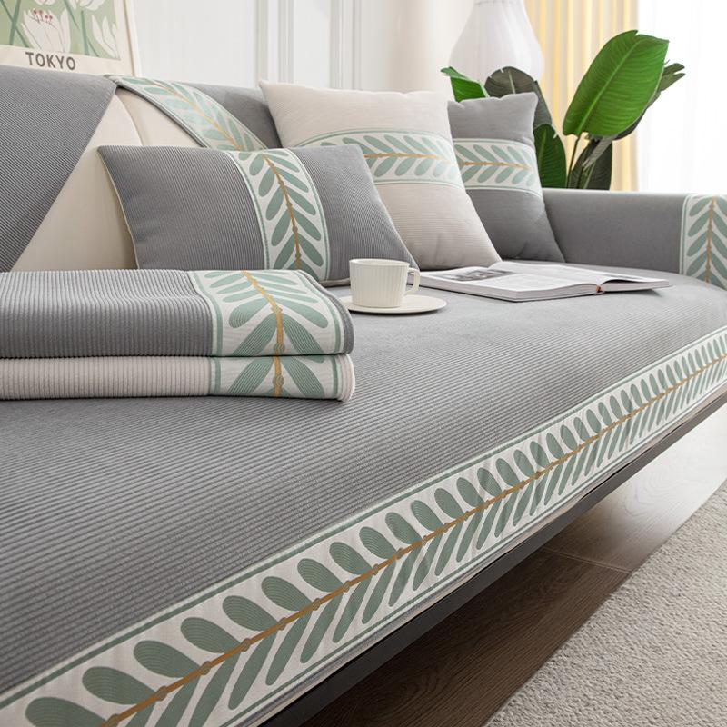 INS Style Μαξιλάρι καναπέ Four Seasons Universal αντιολισθητικά μαξιλάρια καθίσματος Nordic Simple Κοτλέ κάλυμμα καναπέ Πετσέτα