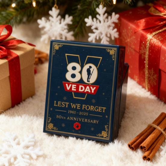Tommy 80th Anniversary Advent Calendar 24-Day Countdown Box Multifunctional Holiday Decoration for Excitement Daily Entertainment