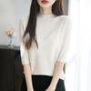 All-Season Women's 50% Wool 50% Silk Sweater | Lightweight Warm Blend Pullover | Luxury Cashmere Silk Knitwear