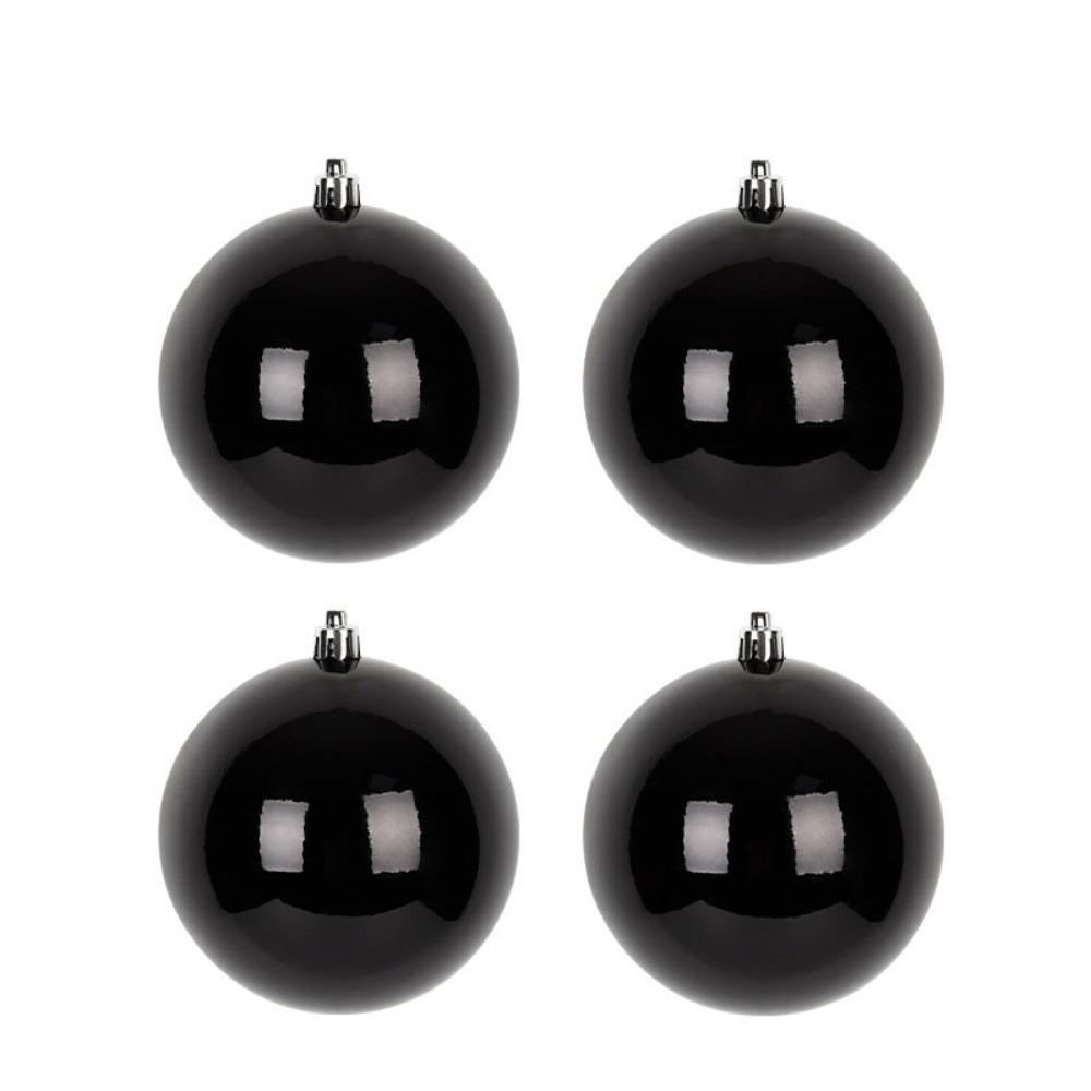 4/6Pcs 6/8/10cm Black Christmas Ball PVC Christmas Home Decoration  Shopping Mall