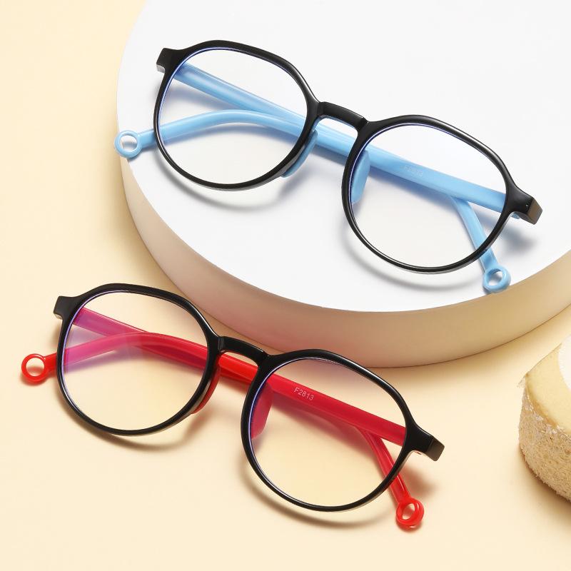 7340 Round Frame Children'S Literary Glasses Frame 2025 New Boys And Girls Pc Frame Anti-Blue Flat Glasses