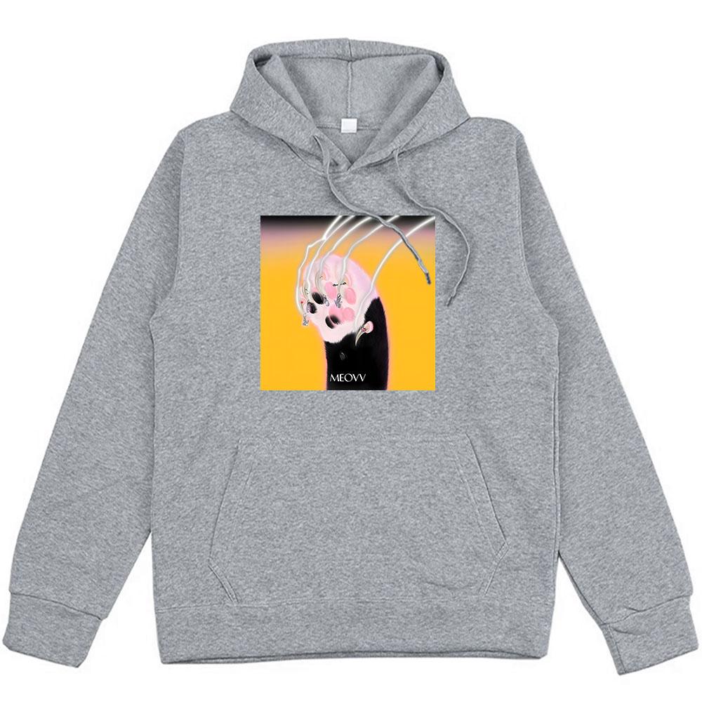 Kawaii Women Clothes Girls Band Meovv Meow Sweatshirts Winter Casual Warm Hooded Pullovers Moletom Cute Print Hoodies
