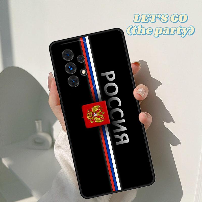 Russia Flag Coat Of Arms phone case For Samsung Galaxy A42 A31 A40 A51 A71 A32 A80 A91 A52 A72 A20e A21S A50 A70 A11 A12 Cover