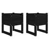 Vidaxl Donice, 2 Szt., Czarny, 40X40X52,5 Cm, Lite Drewno Sosnowe