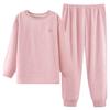 Flannel Pajamas Women'S Autumn And Winter Fleece Thickened Warm Suit Sweet Coral Fleece Loungewear