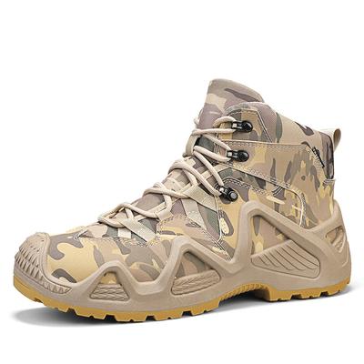 2025 New Sneakers Men High Rise Thick Bottom Anti Slip Mountaineering Shoes Camouflage Outdoor Soft Bottom Sports Running Shoes