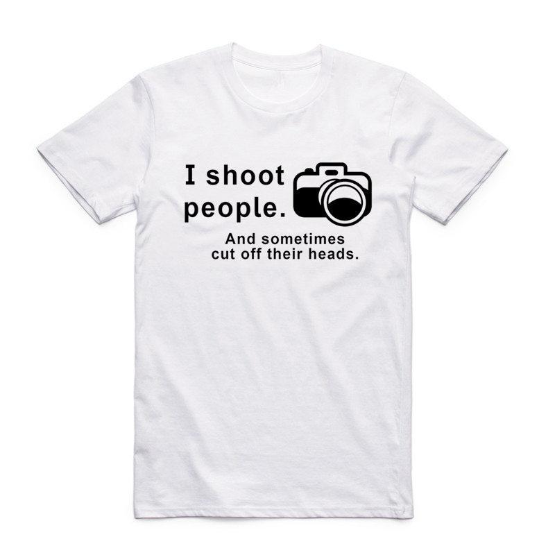 2019 Men Print Camera Photography Photograph Photo T Shirt O-Neck Short Sleeve Summer Casual I Shoot People T-shirt HCP944