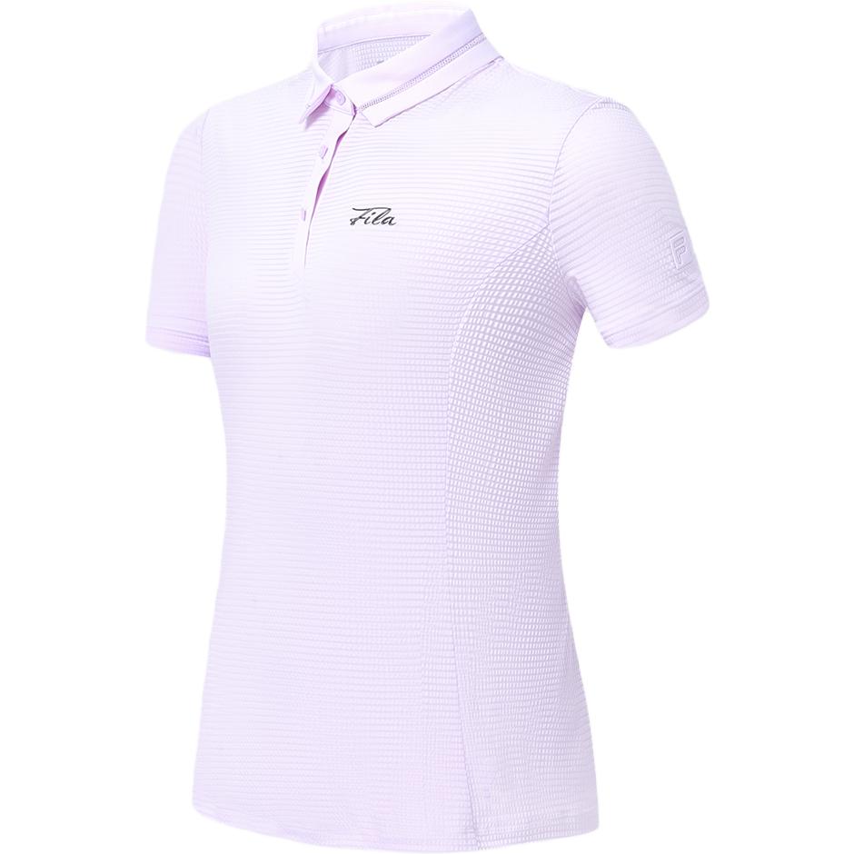 

Fila Официальная вязаная футболка-поло с коротким рукавом 2023 Лето Новинка Гольф Спорт Топ из пузырчатой ткани Женские топы Облачно-фиолетовый A11W325121F-VT S