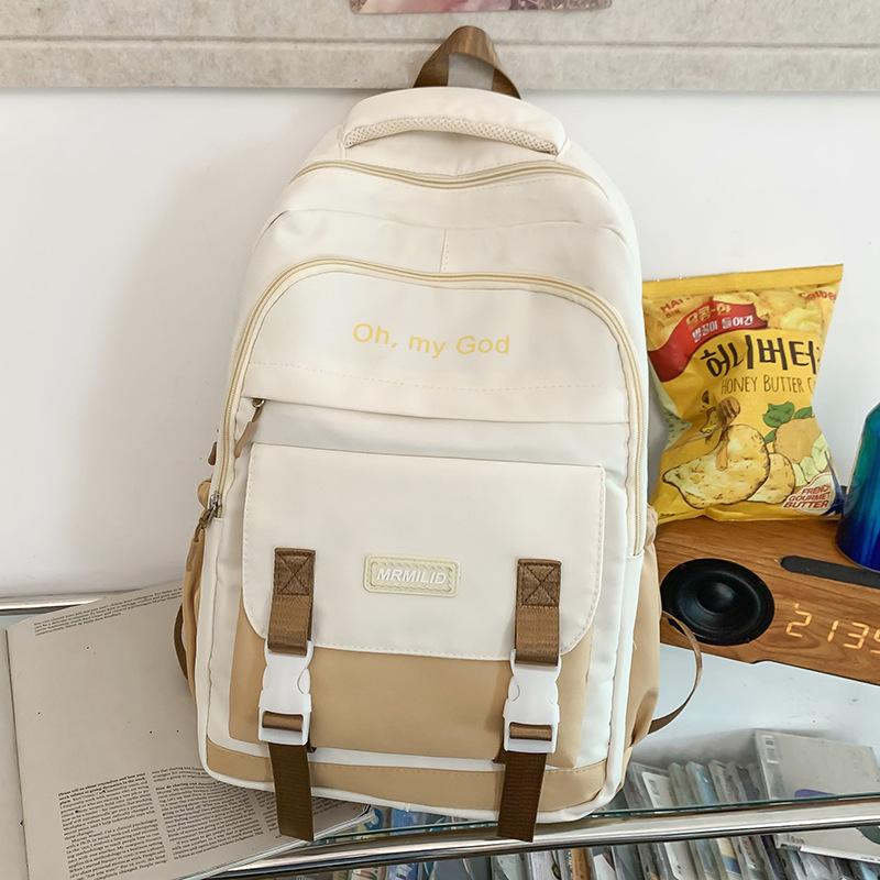 

Primary School Girls College Students Junior High School Students High School Students Boys Backpack Contrast Color Backpack