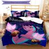3pcs KPop Demon Hunters14 Cover Set - Personalized Name, HD Printed Bedding with 1 Cover and 2 Pillowcases - Perfect for Home Decor, Easy Care