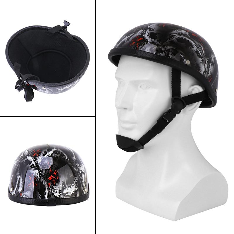 Полулицевой шлем Унисекс Сверхлегкий мотоциклетный шлем Ретро Винтаж Велосипедный шлем Велосипедный защитный шлем