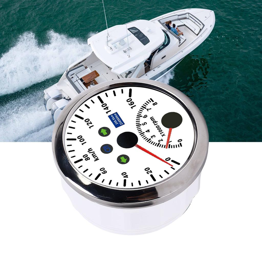 85mm 160km/h GPS meter 08000rpm Tachometer Gauge LCD Red Backlight for Car Boat Yacht RV Truck