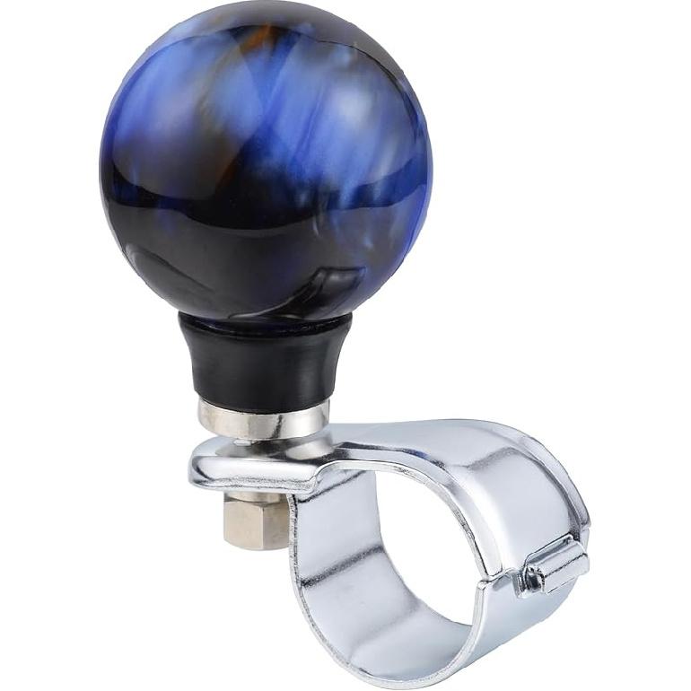 Abfer Ball Steering Wheel Suicide Spinner Knob Car Turning Asisting Wheel Handle Brody Knobs Fit Most Vehicles Trucks (Blue)