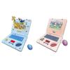 Kids Pretend Laptop Toy with Phrases, Sound Effects & Music, Educational Learning Computer for Girls (Blue, Pink)