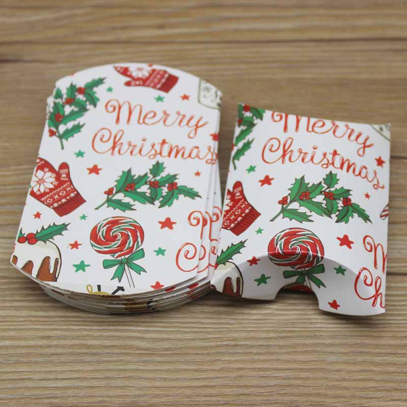 10pc9x7x2.5cm kraft Paper Box Pillow Shape Candy Box Wedding Favor Gift Boxes For Home Baby Shower Kids Birthday Party Supplies