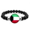 287 Länder Nationalflagge Druckknopf Elastisches Band Perlen Länderflagge Unabhängigkeitstag Perlen Schmuck Perlenarmband