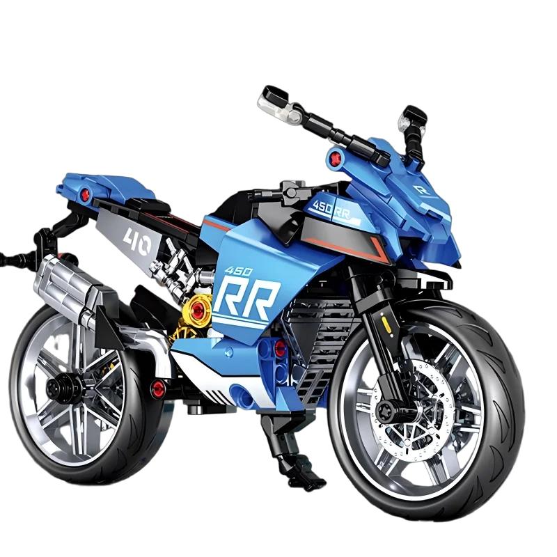 MOC City Technical Motorcycle Moto Car Model Building Blocks Racing Motobike Vehicles Bricks Toys for Kids Teenagers DIY Gifts