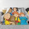 Caillou, Caillou And Dog Blankets Soft Warm Flannel Throw Blanket Plush for Bed Living room Picnic Travel Home Sofa