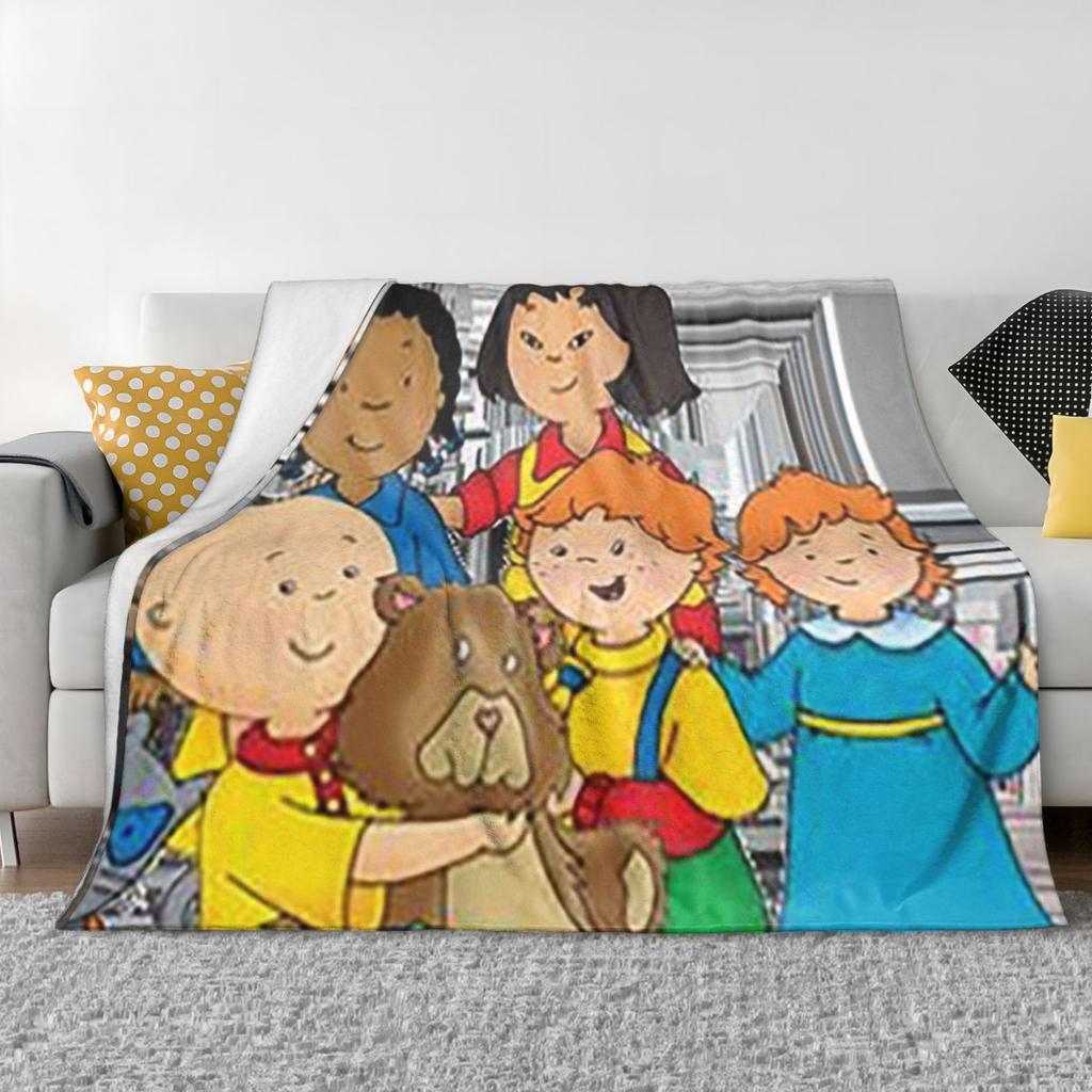 Caillou, Caillou And Dog Blankets Soft Warm Flannel Throw Blanket Plush for Bed Living room Picnic Travel Home Sofa