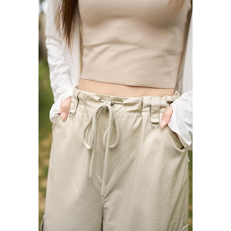 Mishow Frauen Hose 2023 Sommer Neue Gerade Alle-spiel Stilvolle Pendler Hohe Taille Beiläufige Lose Breite Bein Hosen MXC37K0099