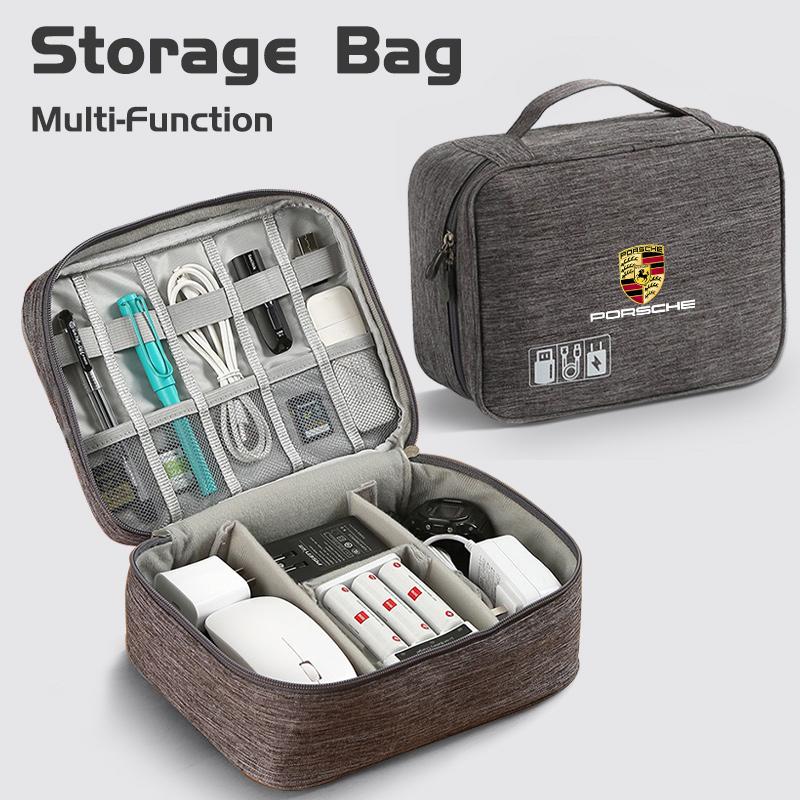 Borsa Portaoggetti Multi-Funzione per Auto Impermeabile Portatile Grande Custodia Per Porsche Panamera Cayenne Taycan 911 718 Macan Carrera-GT 928 94