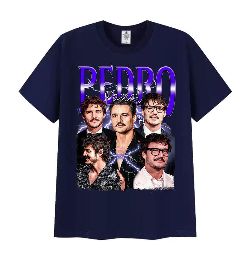 

90s Vintage Actor Pedro Pascal Classic Print T Shirt Unisex Women Summer ONeck Tshirt Fashion Hot Sale Cotton Tshirts Streetwear S