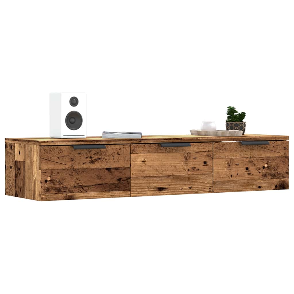 Vidaxl Szafka Ścienna Stare Drewno 102X30X20 Cm Drewno Klejone