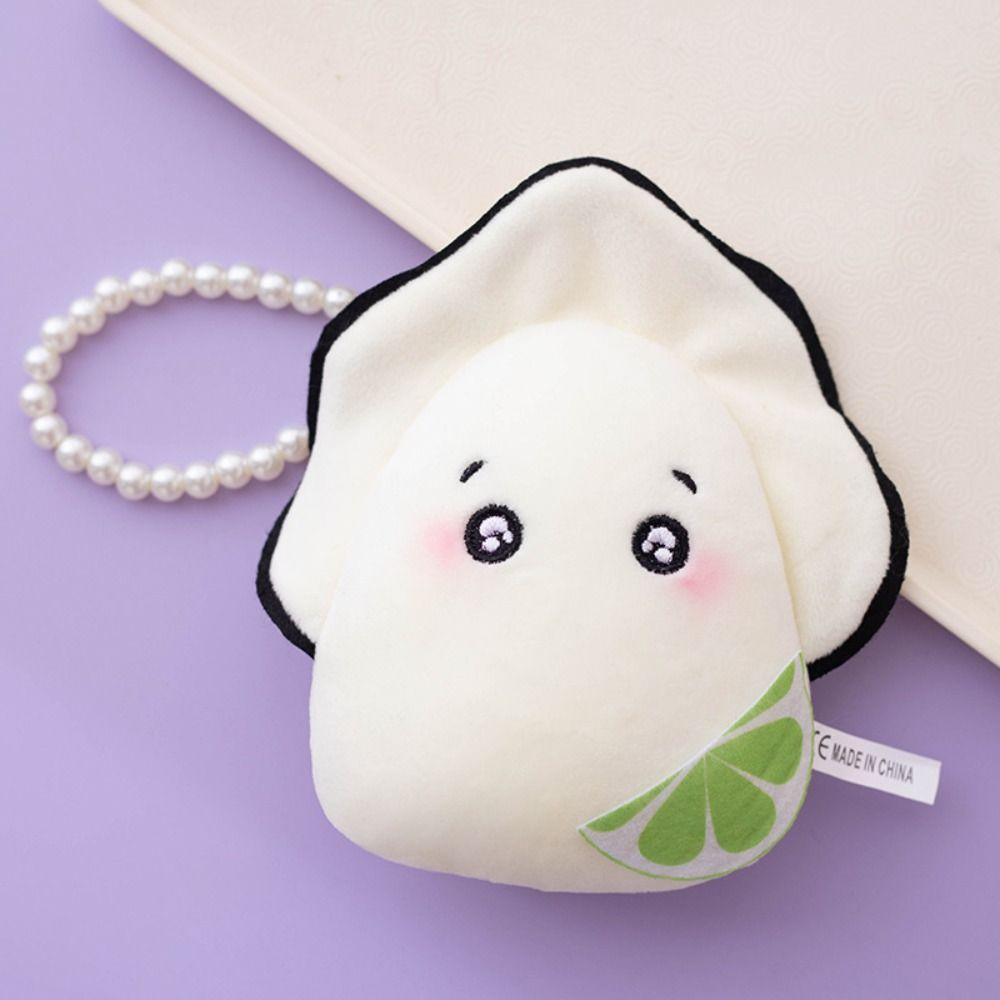 with Pearl Chain Oysters Pendant Doll 10cm Size Oysters Plush Pendant  Keychain Decor