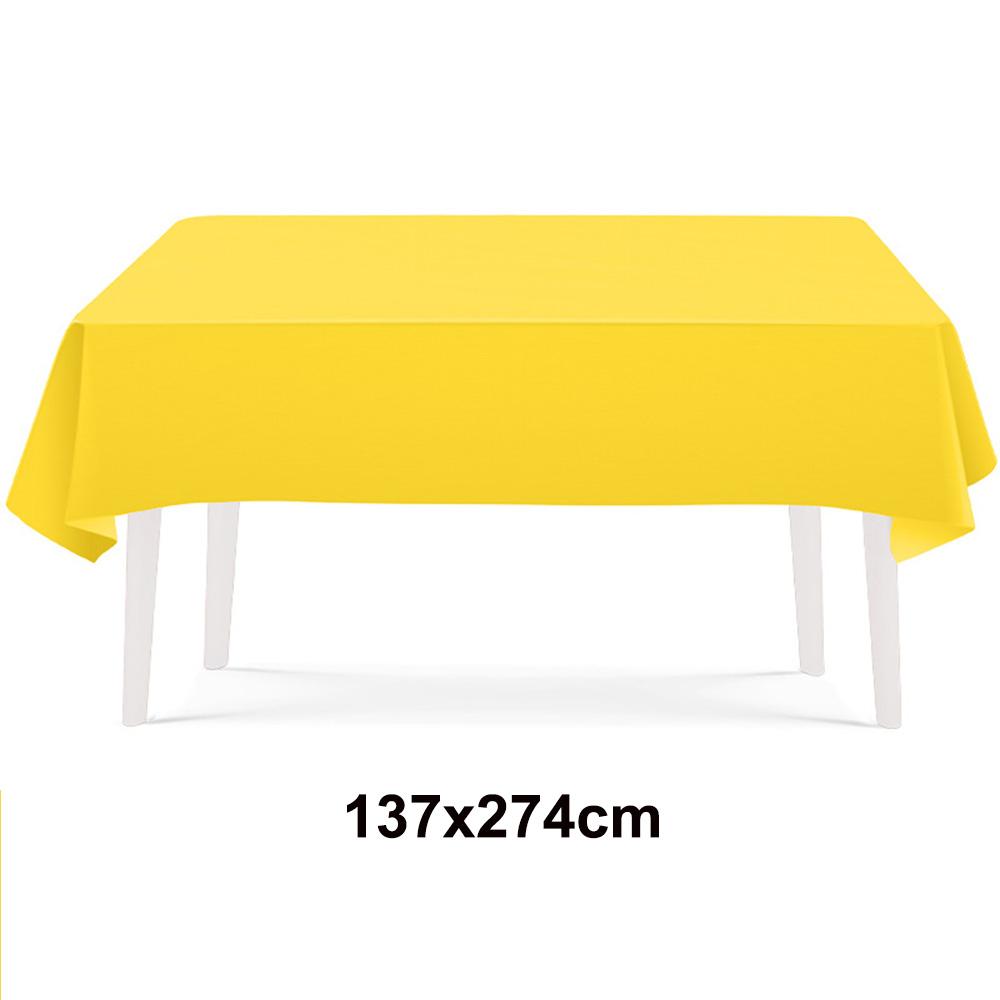 Solid Color Disposable Tablecloth Blue Pink Red Black White Yellow Kids Adult Birthday Party Baby Shower Decor Supplies 5