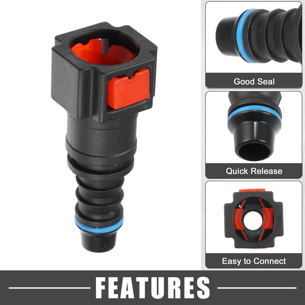 A ABSOPRO Car Fuel Line Hose Quick Release Connector Straight 5/16" 7.89mm SAE To