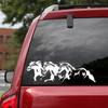 Ck3386 #Running Horses Vinyl Car Sticker Waterproof Cool Waterproof Removable Decal Self -Adhesive Car Auto Stickers