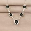 Green Tourmaline Gemstone Silver Elegant Necklace 16-18" 925 Sterling Silver Women Jewelry For Birthday Gift RN-3-7