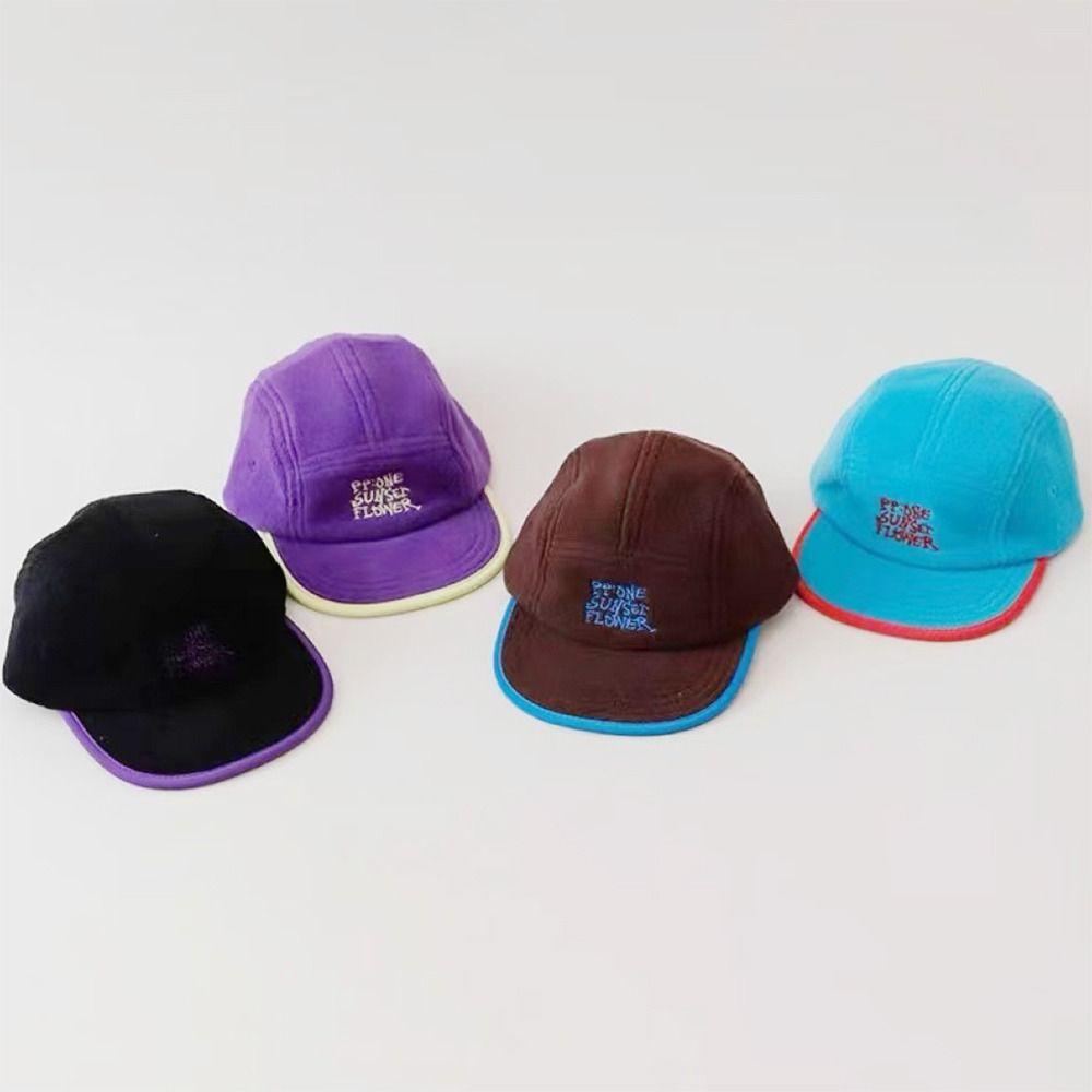 Letter Embroidery Peaked Cap Retro Outdoor Hat Fashion Baseball Caps for Men Women  Warm Autumn