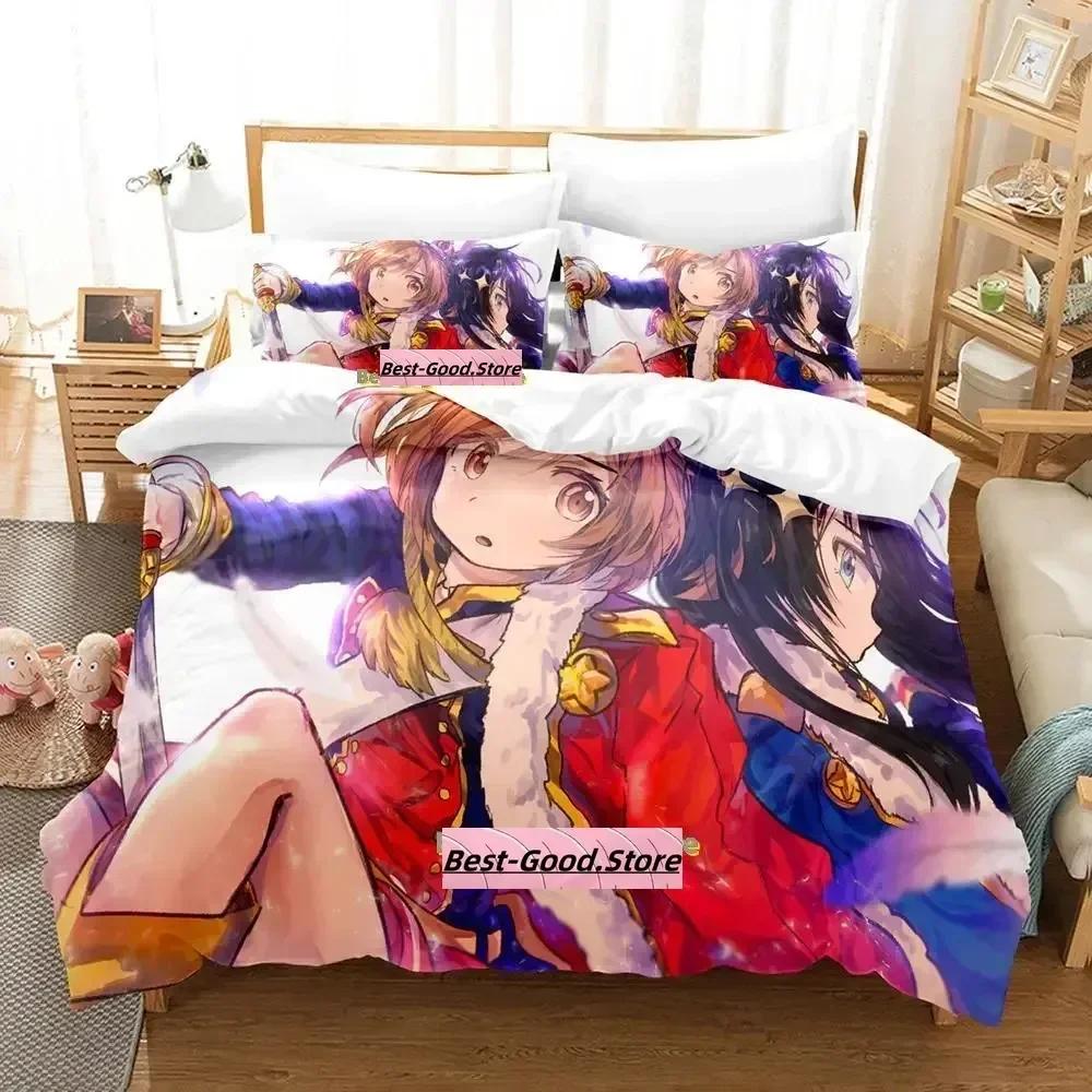 

New Shoujo Kageki Revue Starlight Beding Set Printed Bed Linen Set With Pilowcase Soft Duvet Cover Single Double Quen Super King-Sized Dimensionsd 120*200cm Single