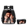 Mochila Anuel Aa para Hombre y Mujer Bolsa Escolar Casual Gran Capacidad Caja de Almacenamiento para Material Escolar Tipo Solapa