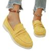 Women’s Round-Toe Slip-On Loafers Flat Casual Shoes