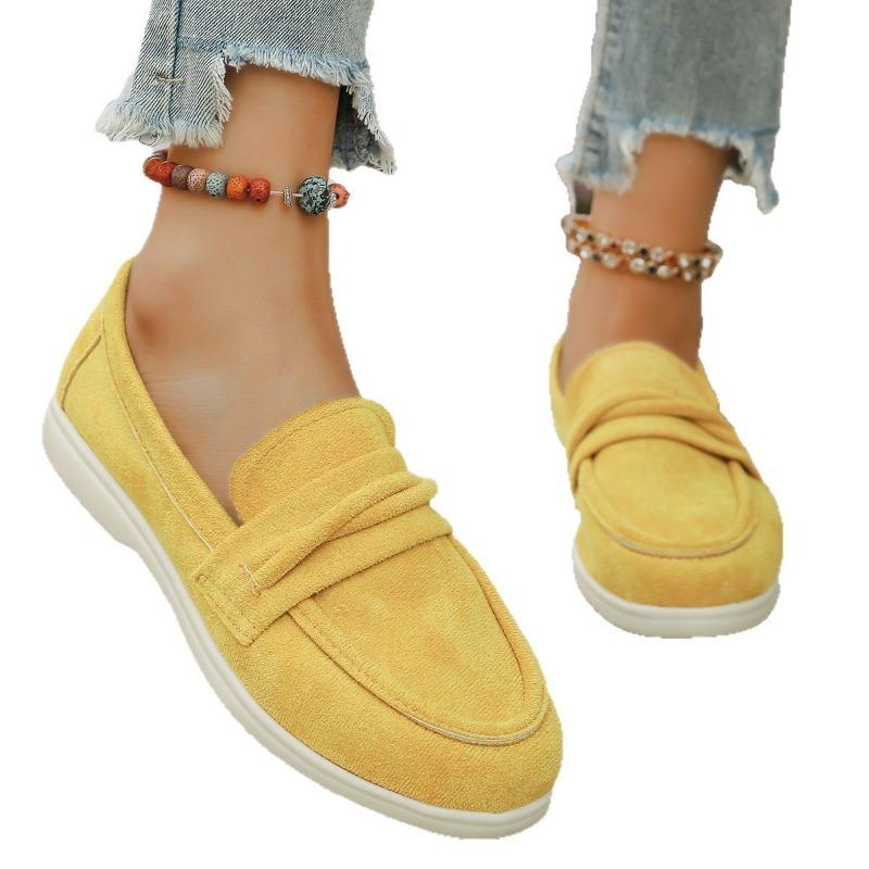 Women’s Round-Toe Slip-On Loafers Flat Casual Shoes