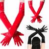Dance Gloves Long Gloves Performance Sexy Shiny Black/ Red