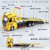1:24 Mercedes Benz Flatbed Trailer Truck Alloy Car Model Sound and Light Children's Toy Collectibles Birthday gift