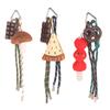 Fun Cartoon Bread Plush Keychain Y2K Trendy Braided Rope Lanyard Keyring Car Key Holder Bag Pendant Backpack Hanging Decoration