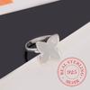 925 Sterling Silver Butterfly Zircon Ring for Women Men Fashion Wedding Engagement Party Gift Charm Jewelry