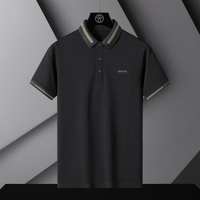 Short Sleeved Men's Summer Ice Thin Lapel Business Casual Polo Shirt