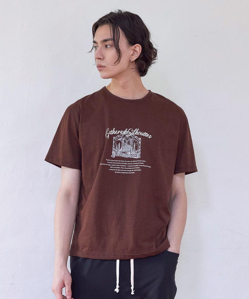 SENTAIR Silhouette Half T-Shirt _Brown
